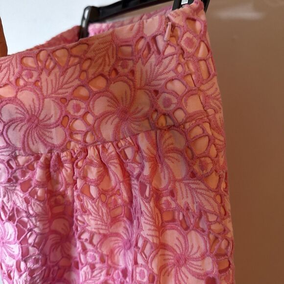 Lilly Pulitzer Skirt Womens 0 Pink Floral A-Line Lined Summer Vacation Feminine - Picture 9 of 9